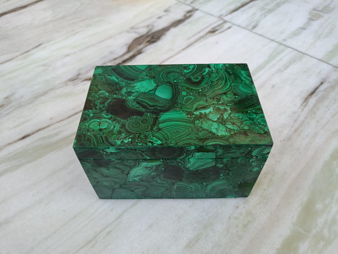 Malachite Jewelry Box | Stone box | Tarot card holder | high quality| brilliant stone| Rave reviews